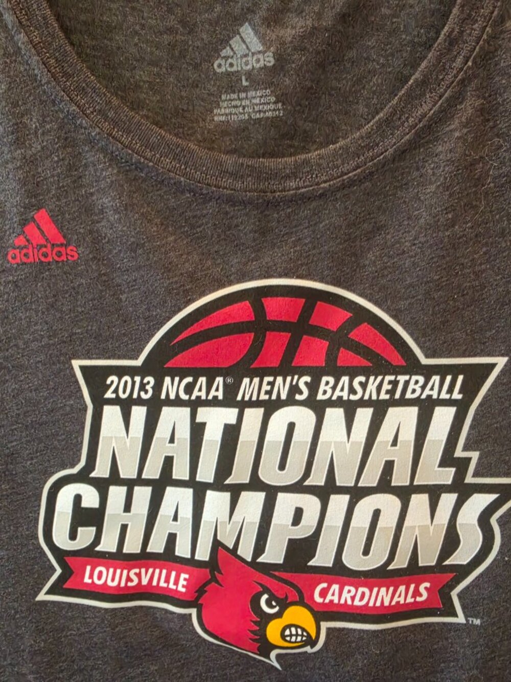 Ladies Louisville Cardinals Adidas 2013 NCAA mens National Champs Sz L